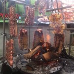il tipico sistema argentino della cottura della carne 