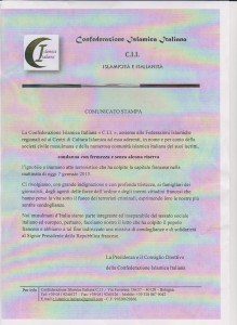 documento della Confederazione Islamica Italiana
