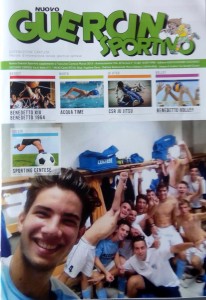 La prima pagine del numero di marzo con in primo piano la gioia dei ragazzi della Scuola Calcio Sporting Centese 