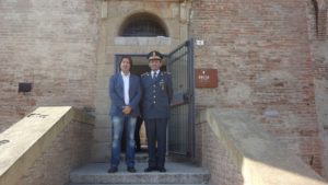 la foto dell'incontro in un luogo suggestivo per cento, la rocca trecentesca simbolo di Cento
