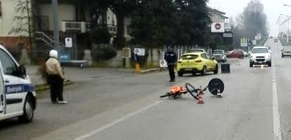 VIA BOLOGNA -CENTO LUOGO DELL' INCIDENTE DI OGGI VENERDI' 13 GENNAIO