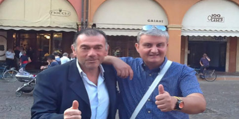 Marco Rabboni con l’Uomo gatto