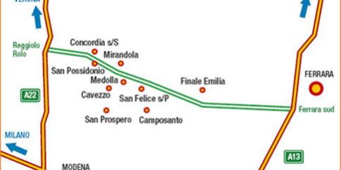 La cartina della Cispadana