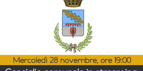 Consiglio comunale ordinario alle 19 in streaming
