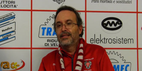 Carlo Malaguti durante una intervista con Taccuino Centese