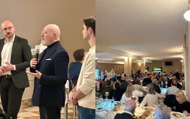 COLLAGE A TAVOLA CON BONACCINI