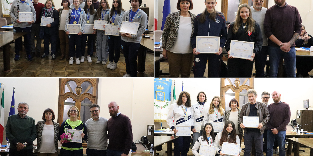 collage premiazioni sport a bondeno