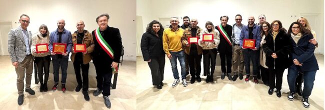 COLLAGE PREMIAZIONE ASCOM VETRINE DI NATALIZIE POGGIO RENATICO